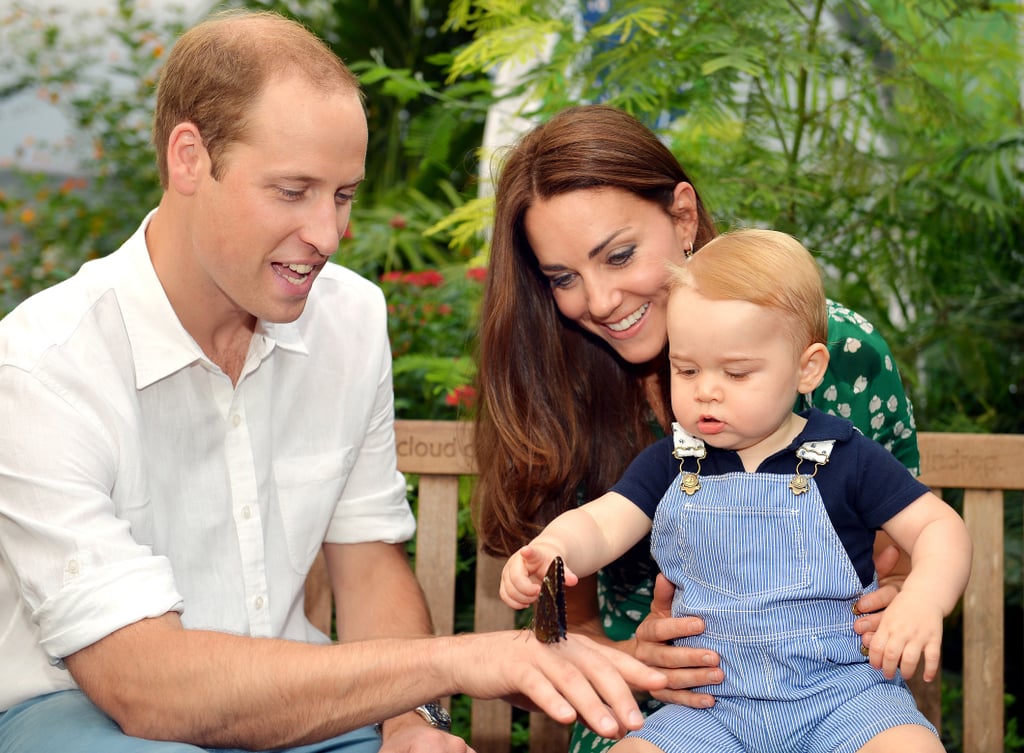 William, Kate, and George visited the butterfly house at the Natural History Museum in July 2014.