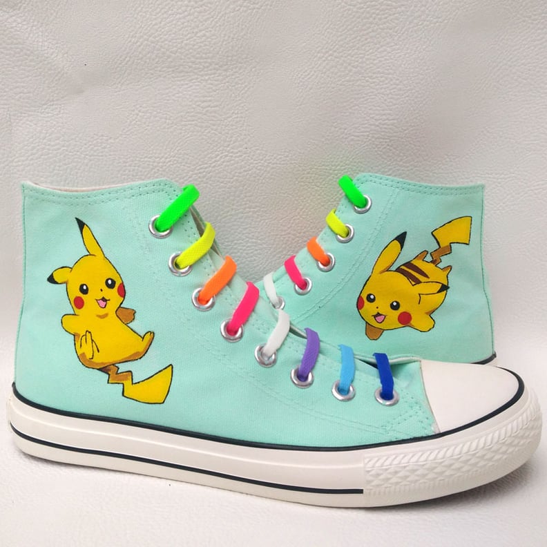 Pokémon Kids Graffiti Painted Canvas Shoes