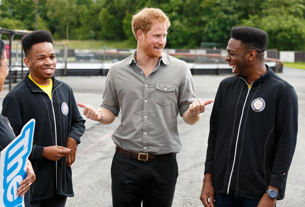 Prince Harry Visits Kids in England July 2016