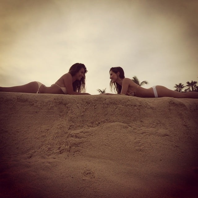 Lea Michele had fun in the sand.
Source: Instagram user msleamichele