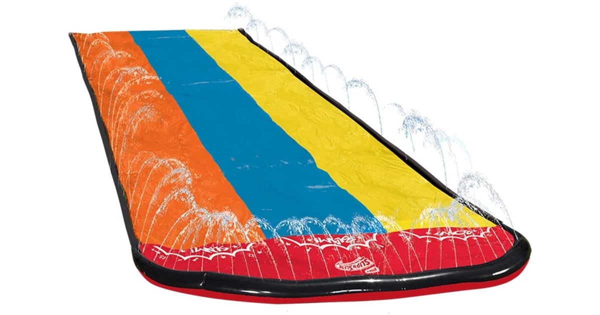 banzai triple racer water slide with 3 bonus bodyboards