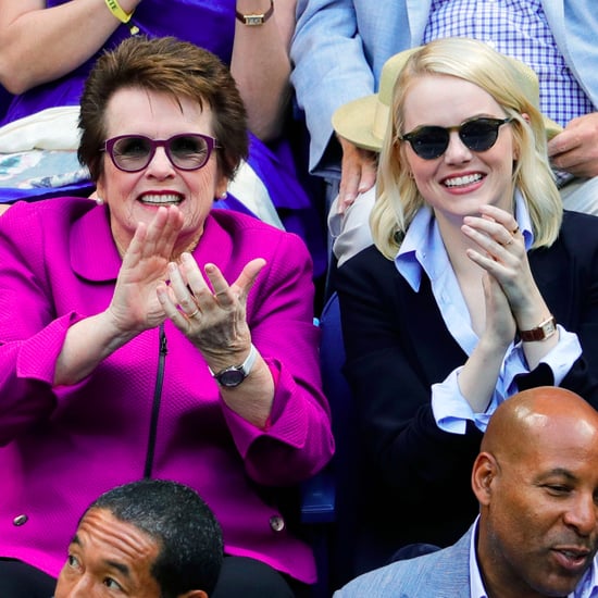 Emma Stone and Billie Jean King at US Open