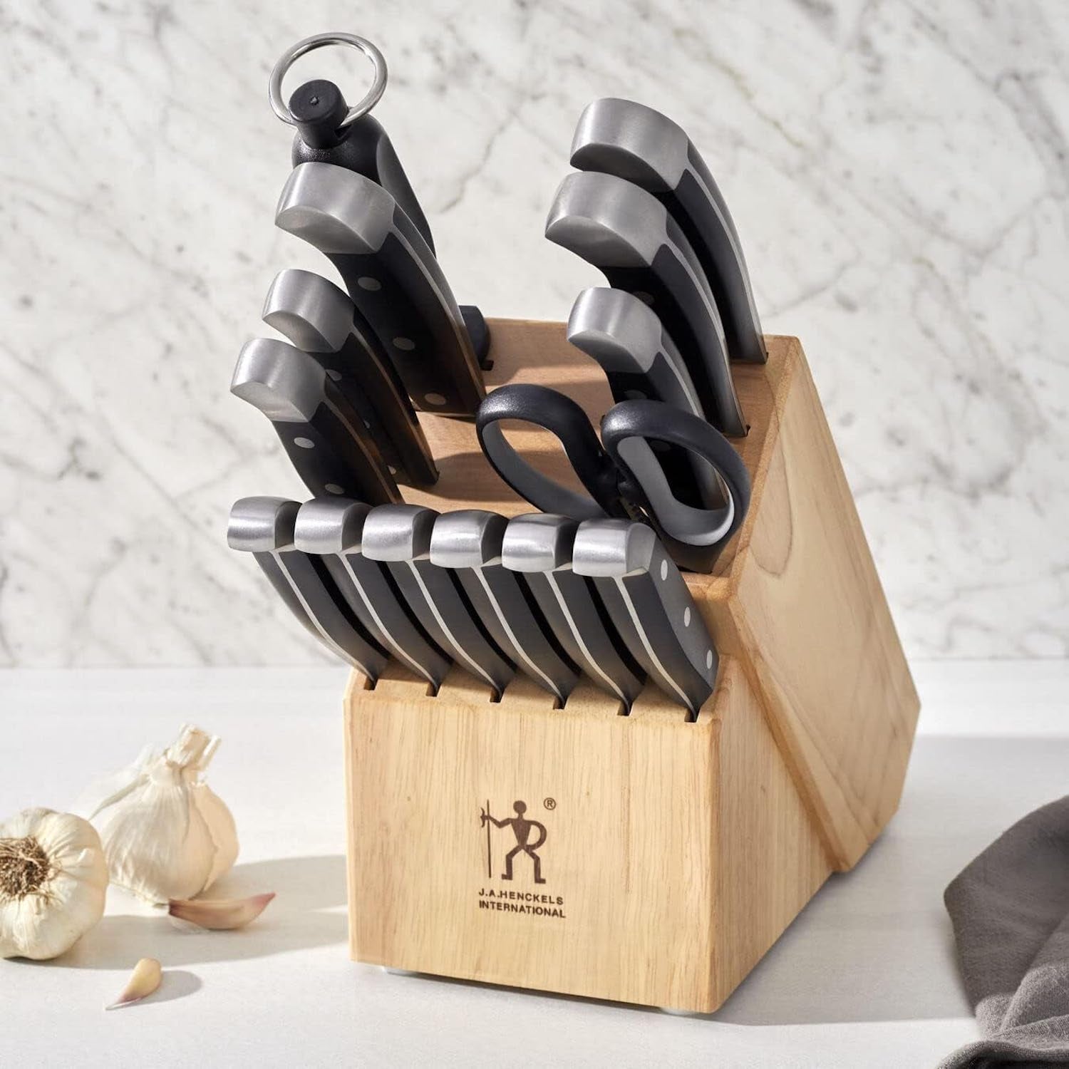  EatNeat 12 Piece Kitchen Knife Set - 5 Black Stainless