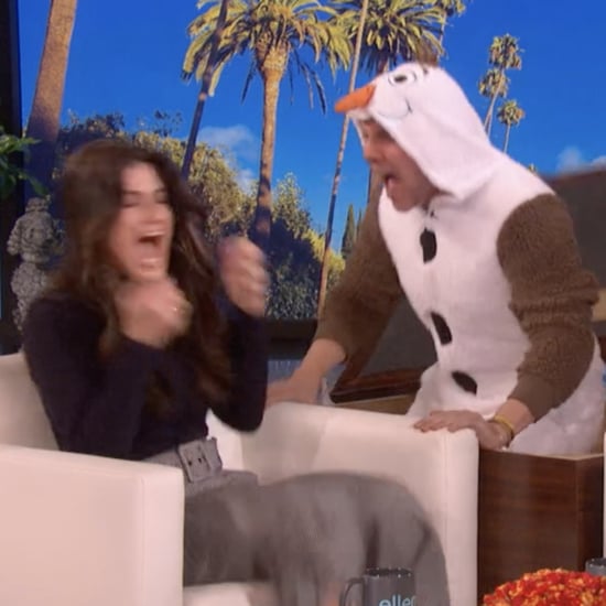 Idina Menzel Is Scared by Olaf on Ellen DeGeneres Show Video