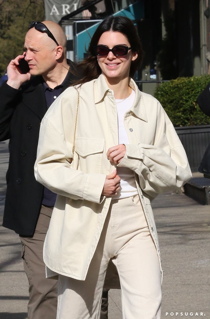 Kendall Jenner's Beige Outfit in New York | POPSUGAR Fashion UK