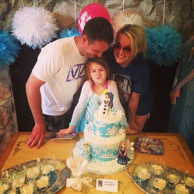 Jamie Lynn Spears and husband Jamie Watson celebrated her daughter Maddie's sixth birthday with a giant cake on Thursday. "Our little family...I love them both soooooo much!!!!" she wrote. 
Source: Instagram user jamielynnspears