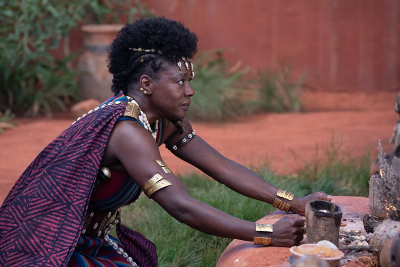 Viola Davis as Nanisca in "The Woman King"