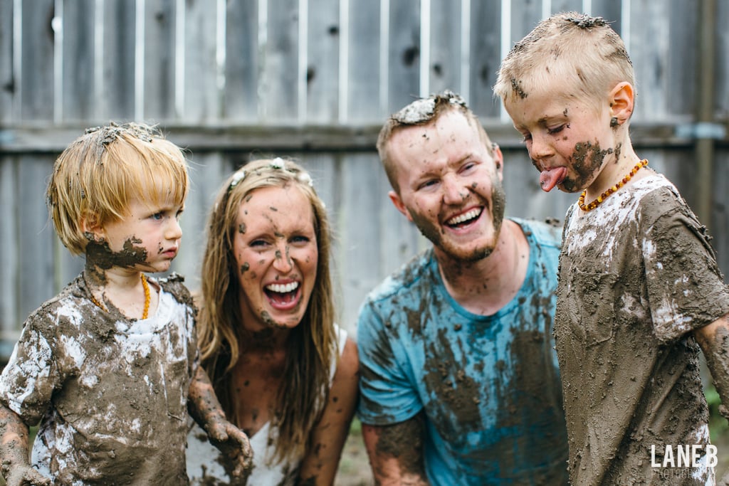 Mud Fight Maternity Shoot