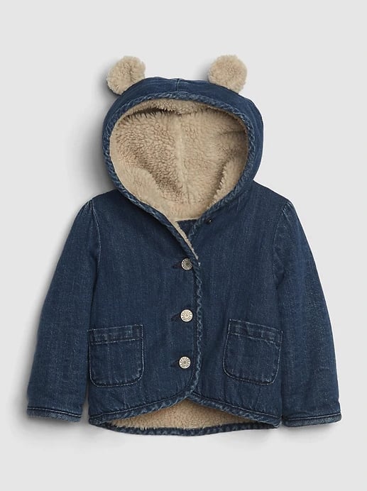 Baby Brannan Bear Sherpa-Lined Denim Jacket