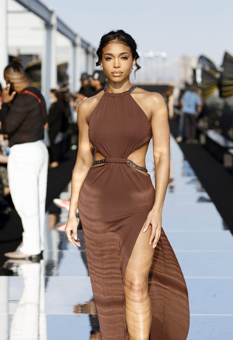 Lori Harvey Wearing at Brown Dundas x Revolve Dress at NYFW