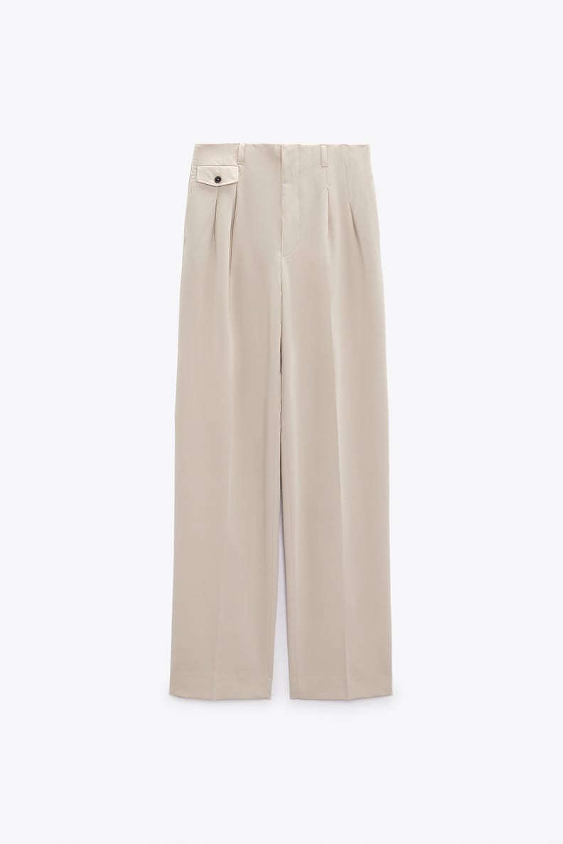 Zara褶褶裤:男装风格的裤子