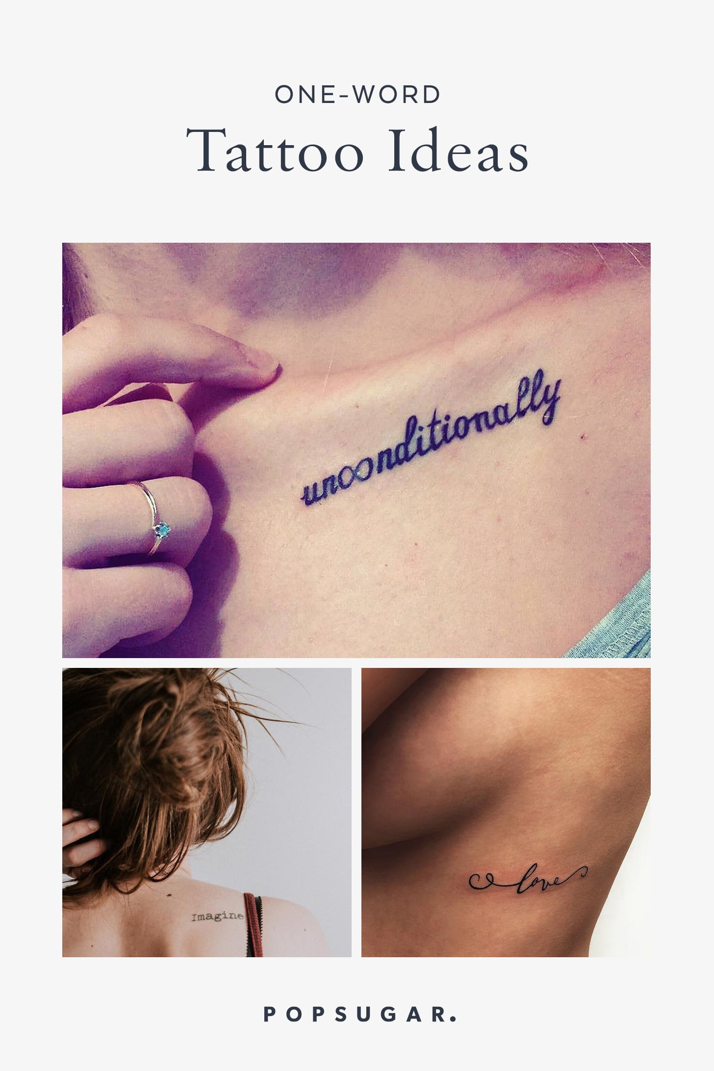 The Best 1 Word Tattoo Ideas And Inspiration Popsugar Smart Living