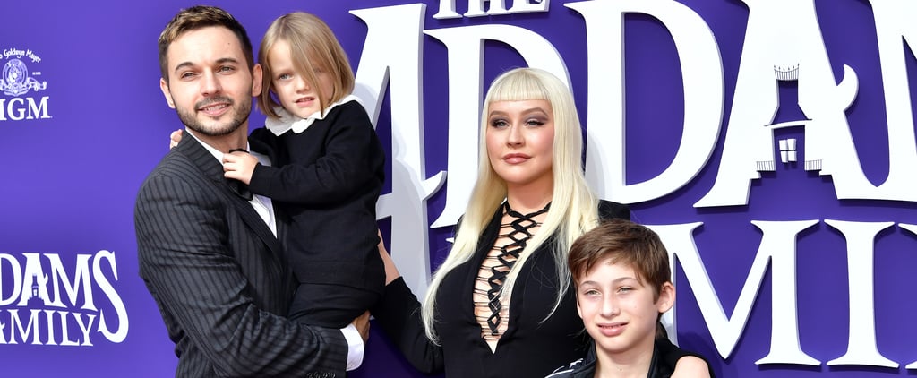 Christina Aguilera and Her Kids Have a Movie Night at The Addams Family Premiere
