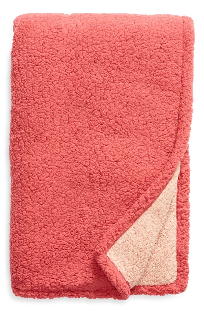 BP. Reversible High Pile Fleece Throw Blanket