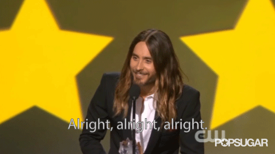 Jared Leto Does a Matthew McConaughey Impression During His Critics' Choice Acceptance