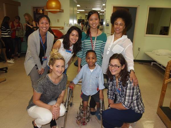 Jennifer Lawrence at Shriners Hospital For Children