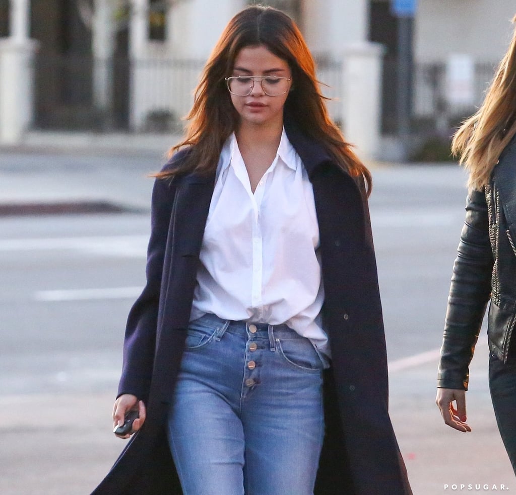Selena Gomez Wearing Glasses and Loafers | POPSUGAR Fashion Photo 3