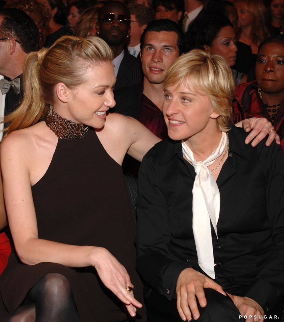 Portia de Rossi and Ellen DeGeneres exchanged loving looks in the audience.