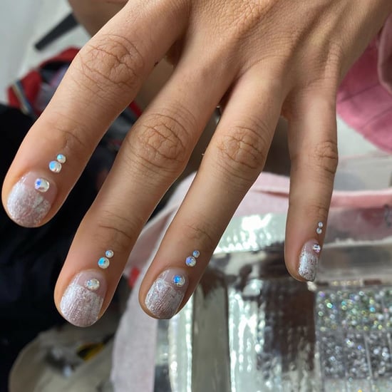 Jameela Jamil Minimalist Rhinestone Nail Art For Vogue India