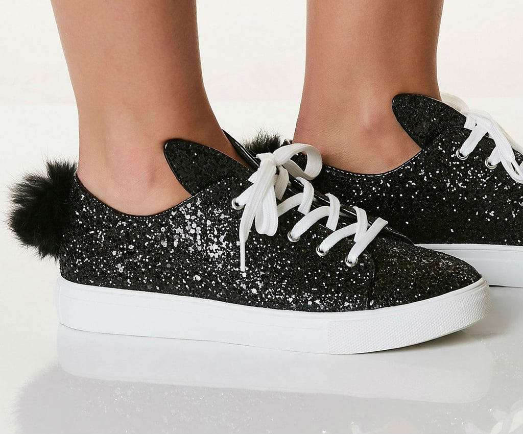 These bunny ear sneakers ($30) will spice up your all-black outfit.