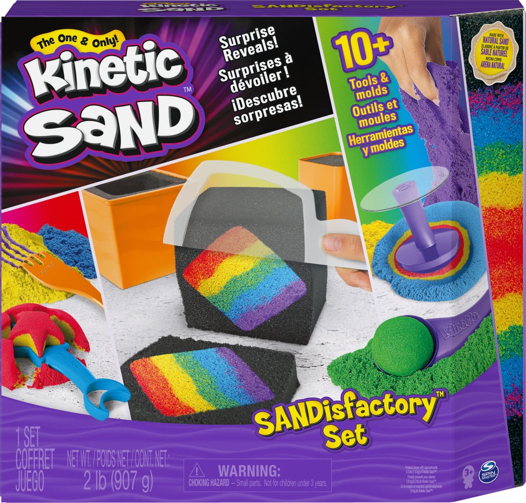 Kinetic Sand Sandisfactory Set with 2lbs of Coloured Kinetic Sand