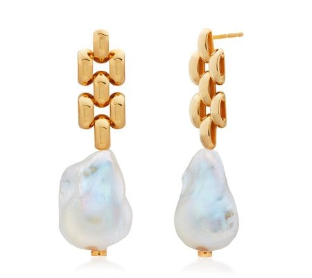 Monica Vinader Doina Baroque Pearl Earrings