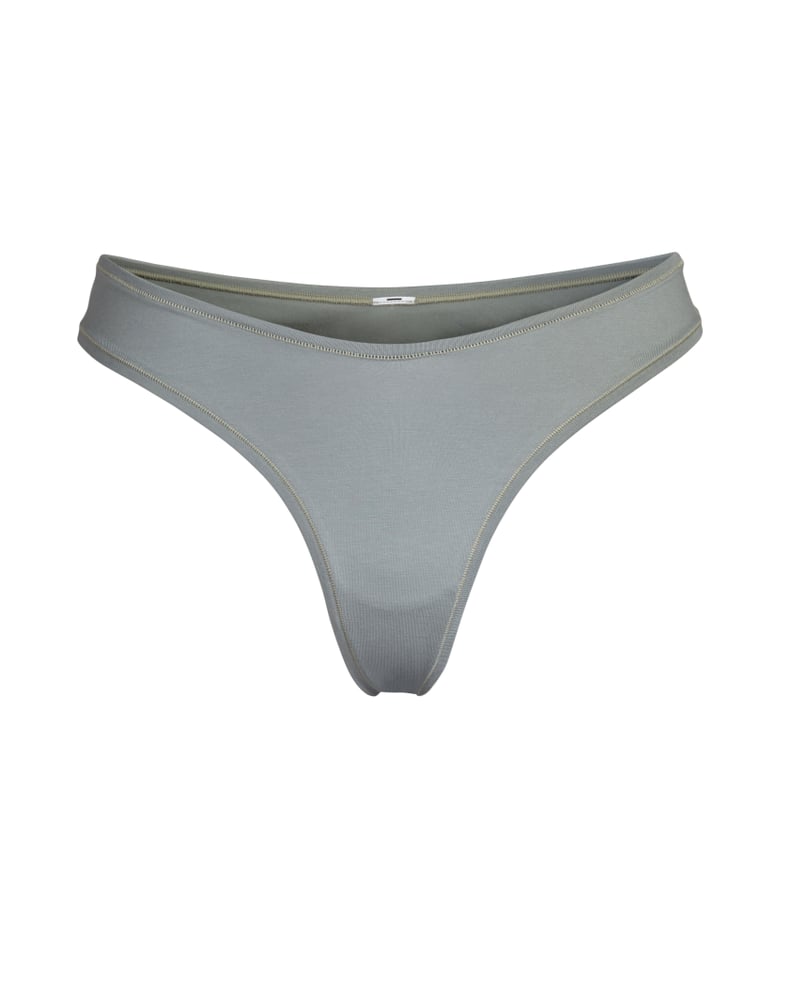 Skims Cotton Dipped Thong in Mineral