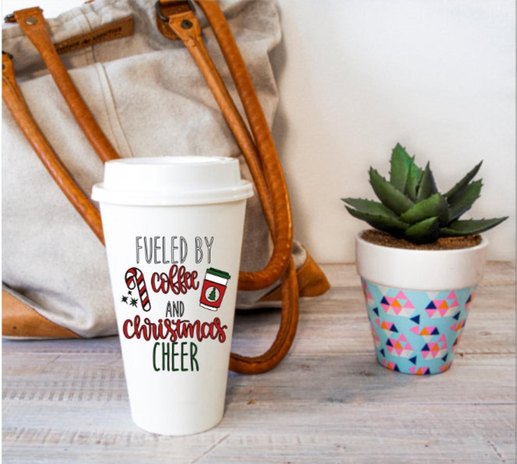 Fueled by Coffee and Christmas Cheer Travel Mug