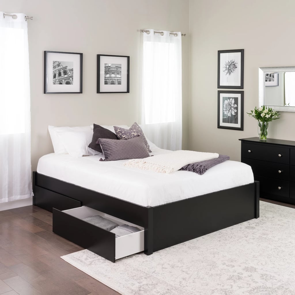 Prepac Post Platform Bed with 4 Drawers