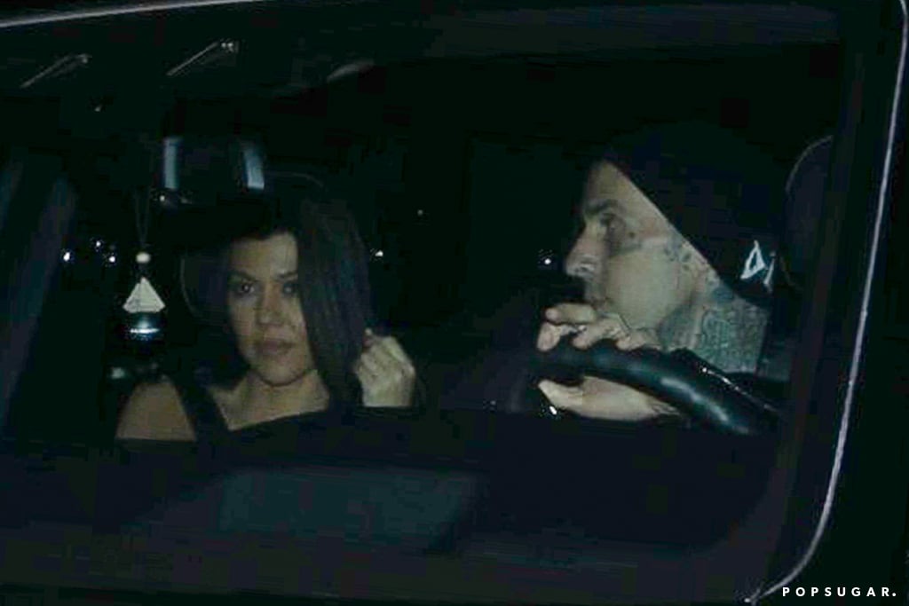 Kourtney Kardashian and Travis Barker Grab Dinner in LA
