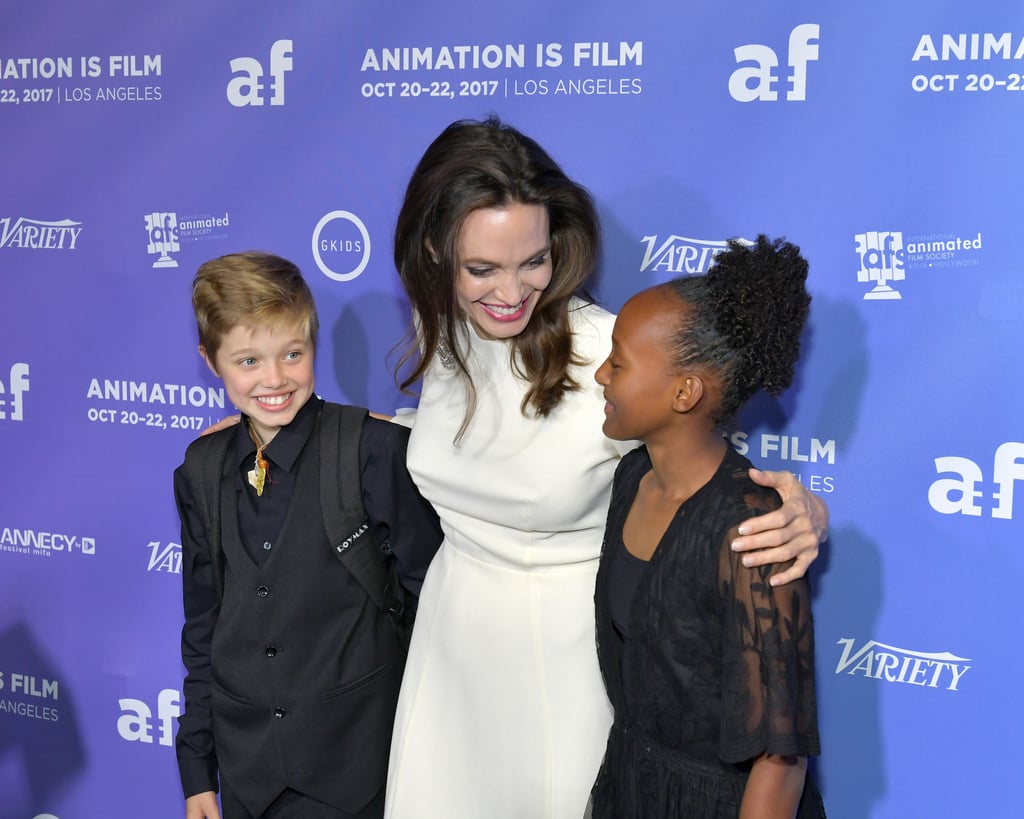 Angelina Jolie With Her Daughters on the Red Carpet 2017 | POPSUGAR