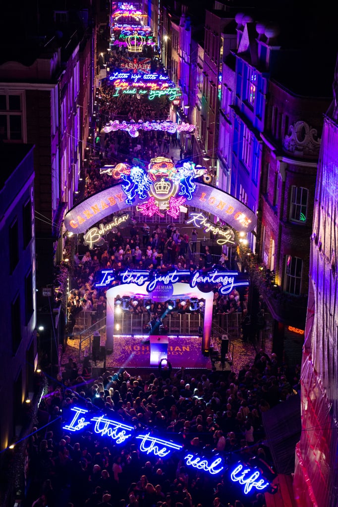 Queen Bohemian Rhapsody Lights on Carnaby Street in London