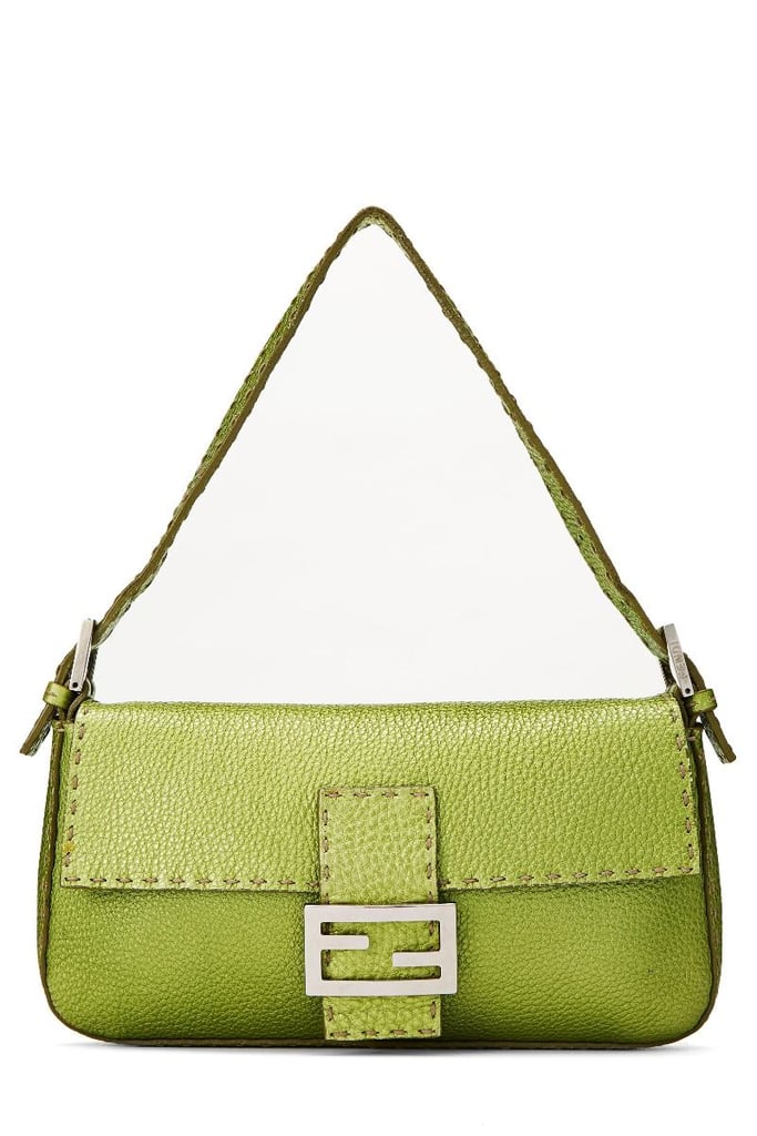 Fendi Green Selleria Baguette Bag