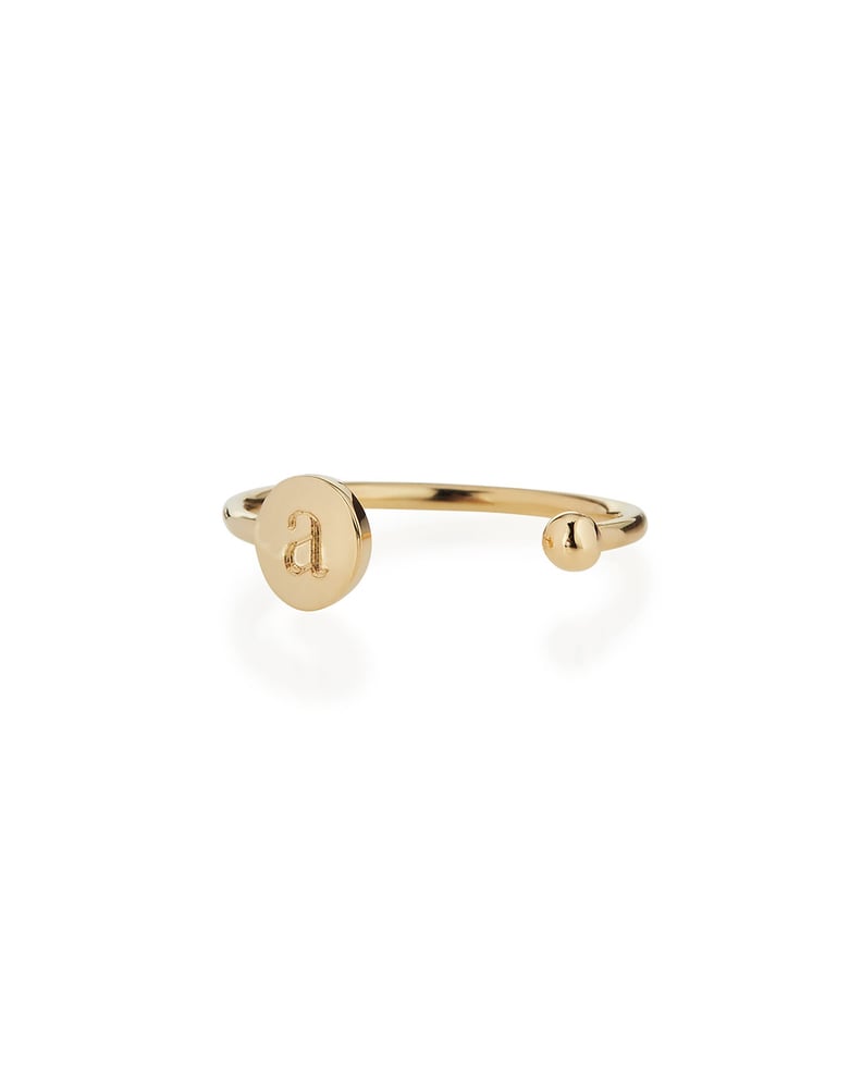 Sarah Chloe Rocha 14k Gold Initial Open Ball Ring