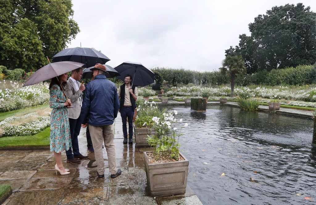 William and Harry at Princess Diana Garden Kensington Palace
