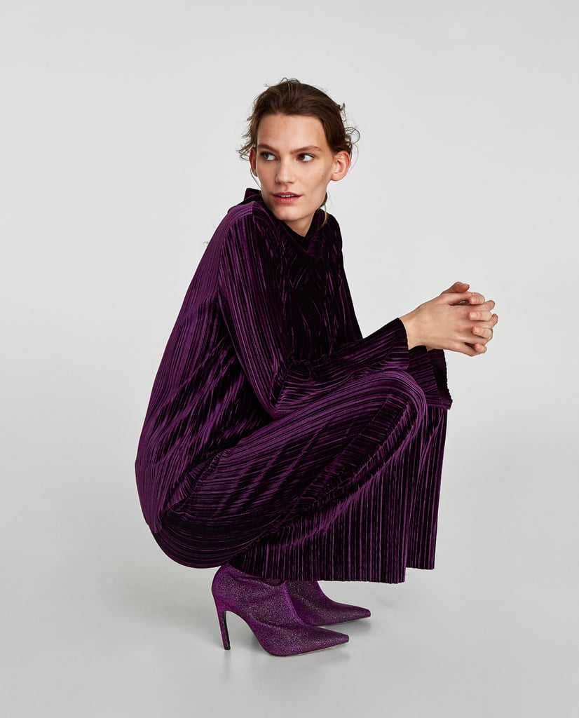 Zara Pleated Velvet Set | Best Zara Pieces Under $100 | POPSUGAR ...