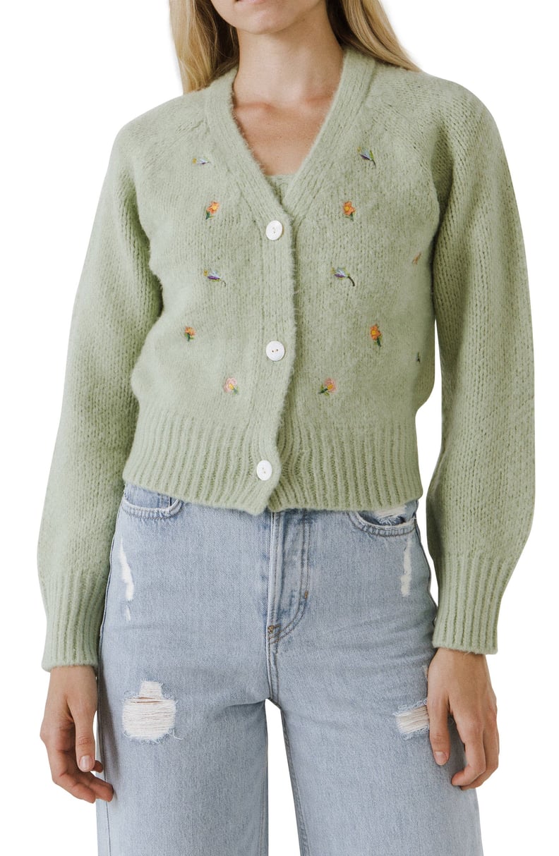 Charming and Cozy: English Factory Embroidered Cardigan