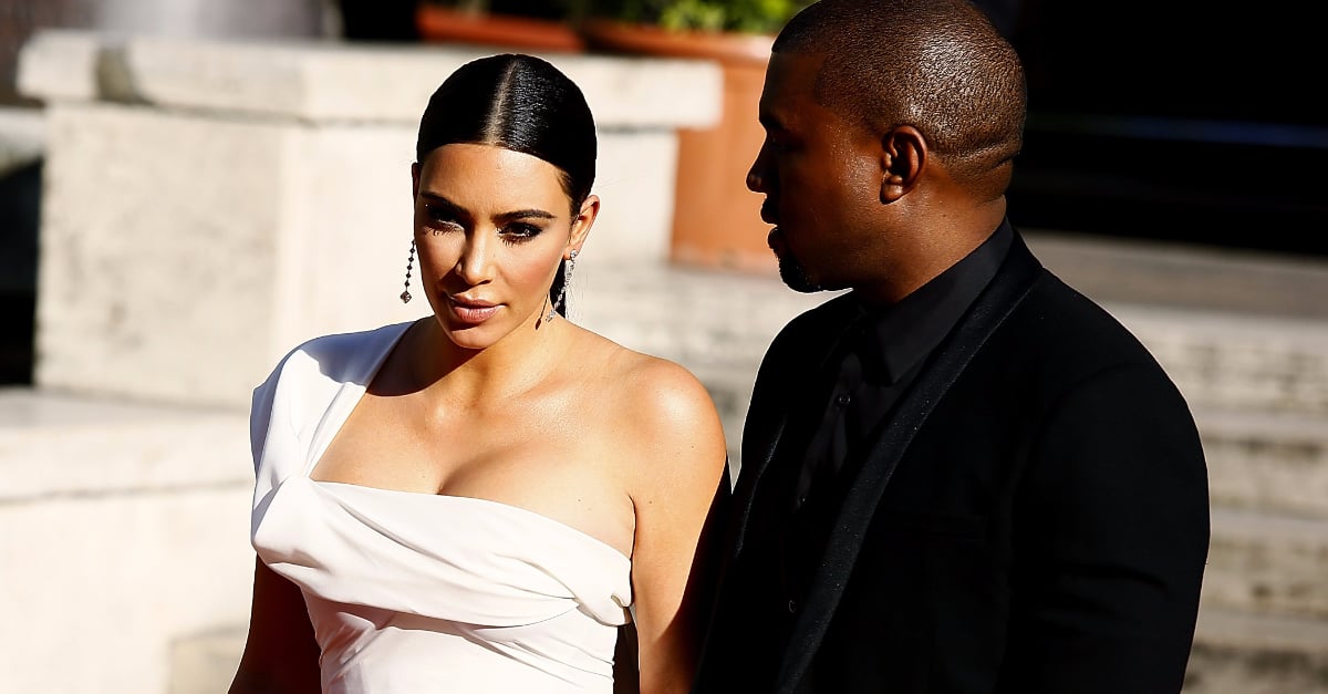 Kim Kardashian Wears Elegant White Gown in Rome With Kanye West