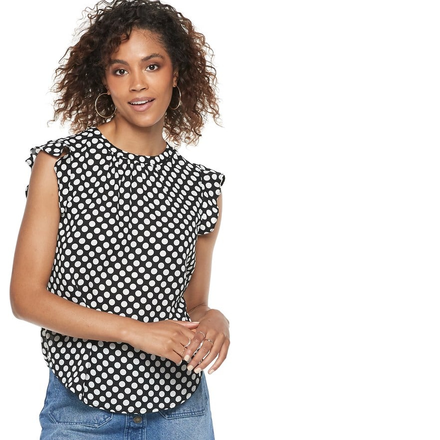 POPSUGAR at Kohl's Print Ruffle-Sleeve Top