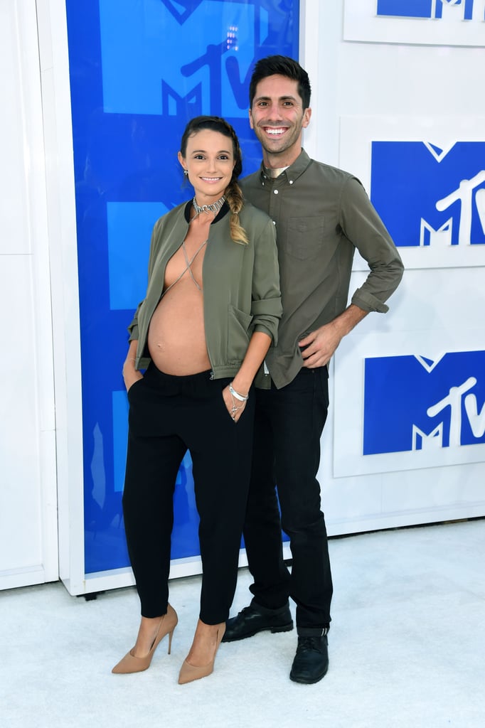 Nev Schulman's Girlfriend's Jacket at the 2016 VMAs