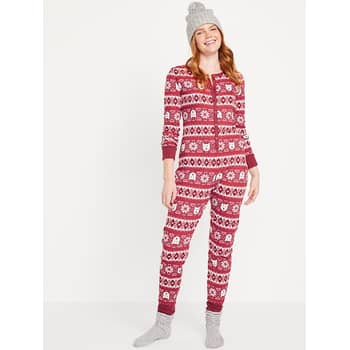 Old Navy Thermal-Knit Pajama One-Piece for Women
