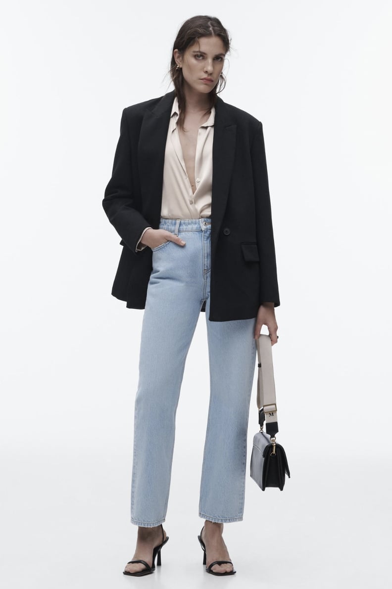 Best Zara Straight Leg Jeans: Zara Z1975 Mid-Rise Straight Jeans