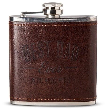 Buxton Best Dad Ever Leather Flask
