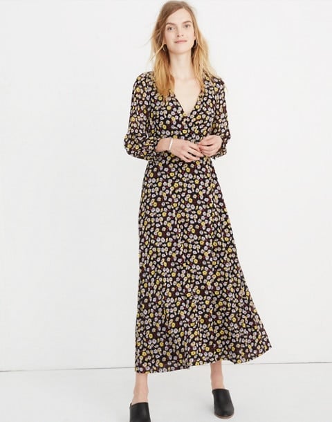 Petite Wrap-Front Maxi Dress in French Floral