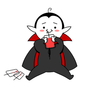 A Vampire Drinking Blood