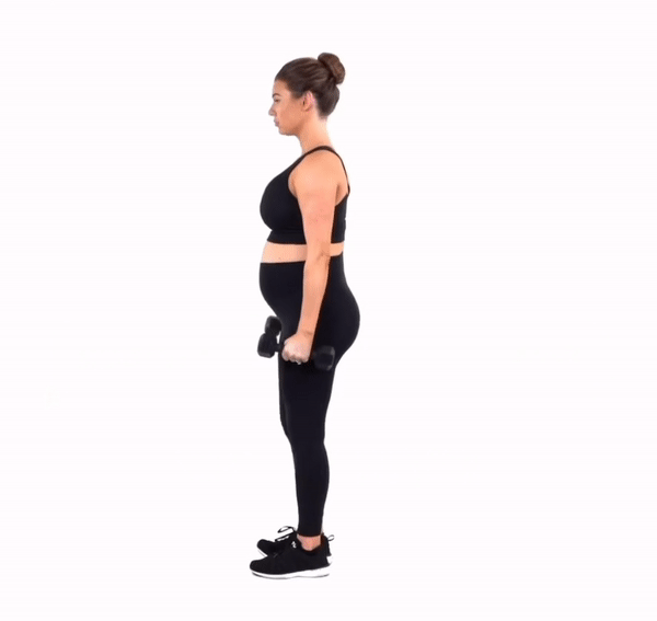 Superset 3, Exercise 1: Reverse Lunge With Bicep Curl