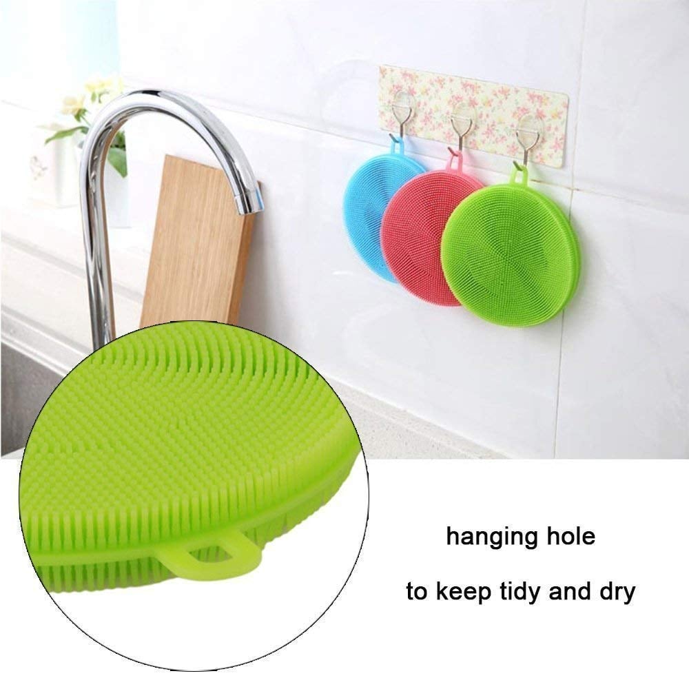 Antibacterial Silicone Dishwashing Sponges (Pack of 7) | Amazon ...