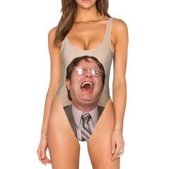 High-Legged Dwight Schrute One-Piece Swimsuit
