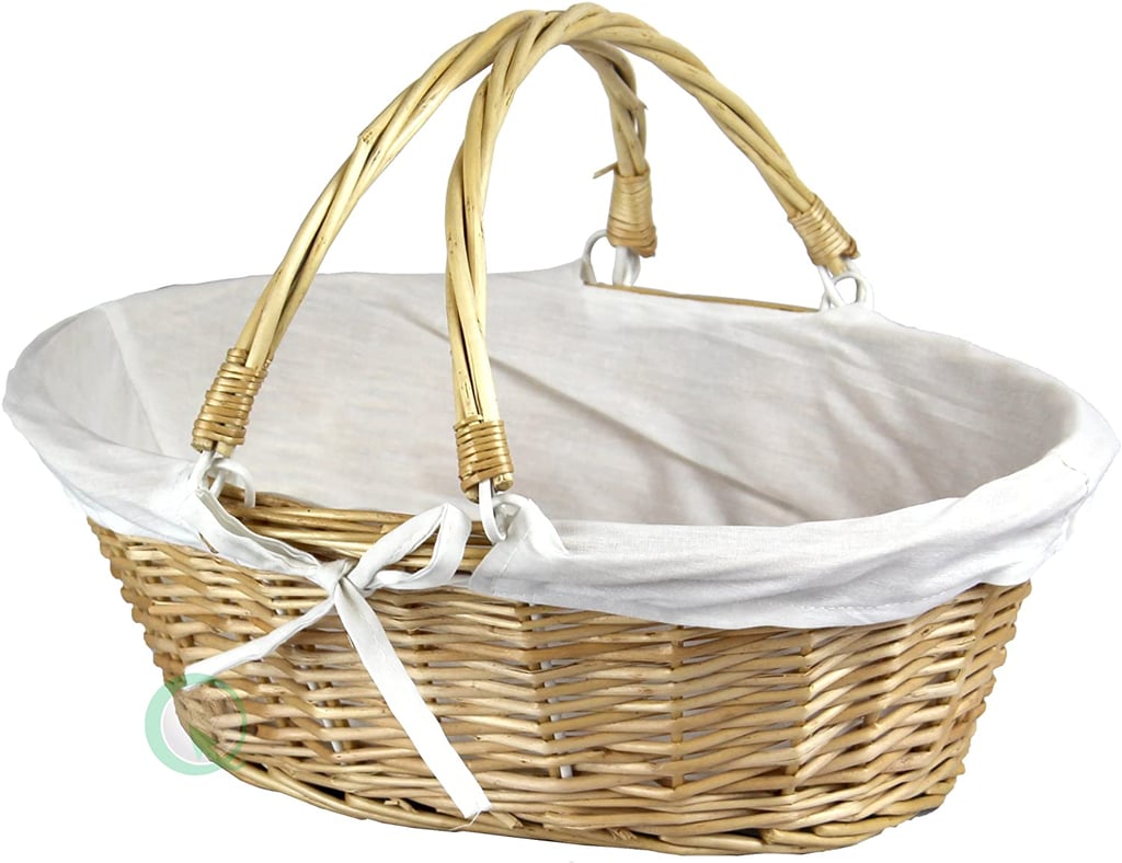 Oval Willow Basket with Double Drop Down Handles