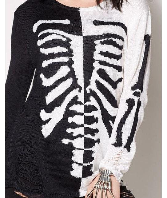 Adult Skeleton Sweater | Ugly Halloween Sweaters | POPSUGAR Smart ...